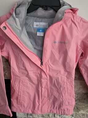 Columbia Pink Girls Sizr S Rain Jacket